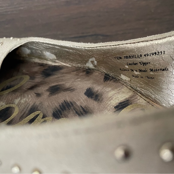 Sam Edelman Idahlia Leather Sling Back Studded Flats, Size 7.5 - Picture 5 of 9